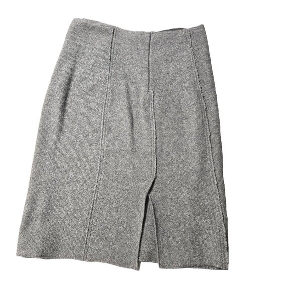 Stile Benetton Size Small Womens Gray Italian Wool Skirt - Picture 4 of 6